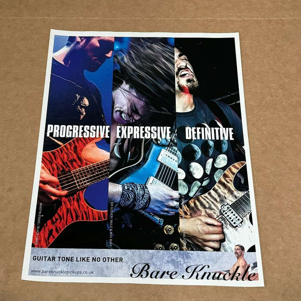 EVANS / GLOVER / GETGOOD - BARE KNUCKLES PICKUPS - Print Ad - 2015
